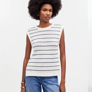 Madewell Puff-Trim Ivory Sweater Medium